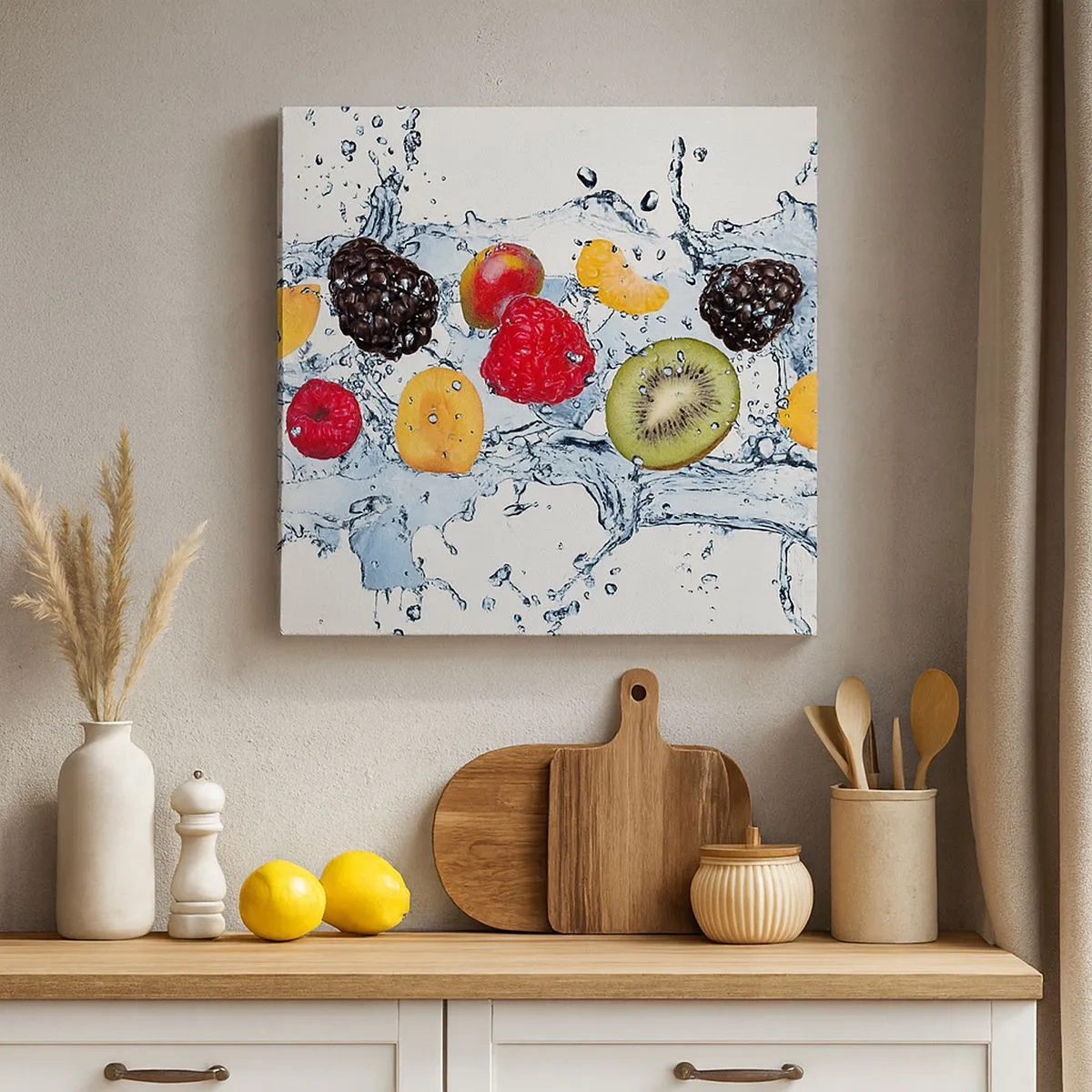 Cuadro sobre lienzo - Impresión de Imagen - Juega con nosotros - 30x30 cm