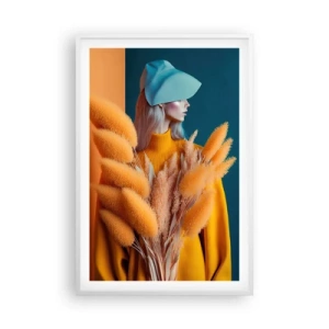 Póster en marco blanco - Retrato esponjoso - 61x91 cm