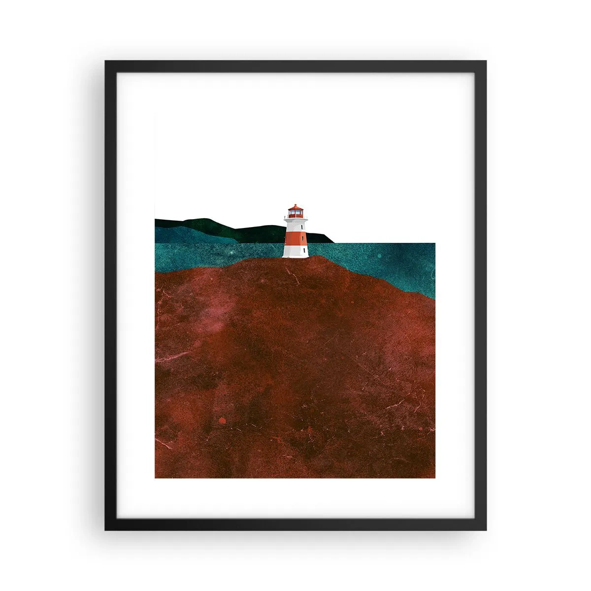 Póster en marco negro - Mirando al mar - 40x50 cm