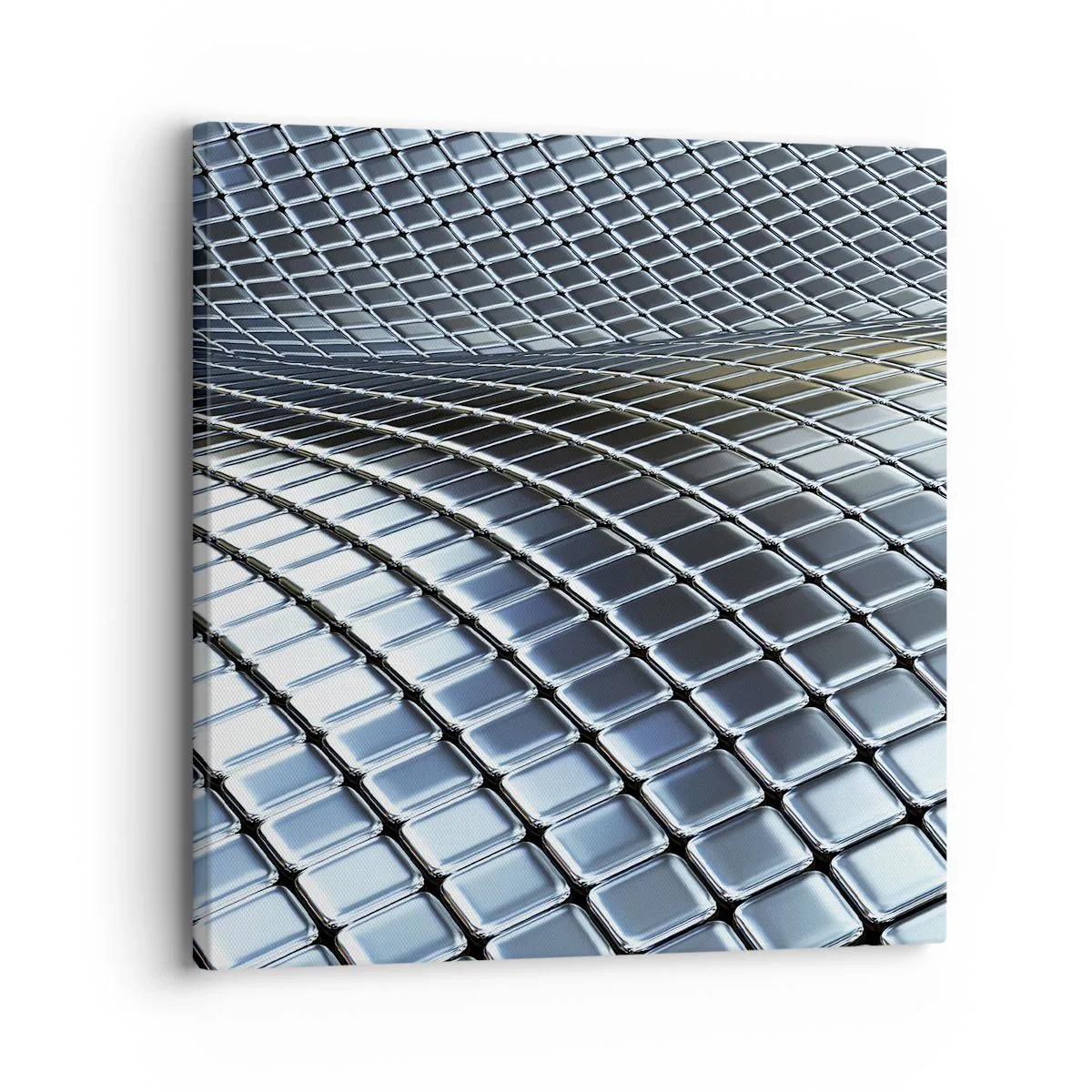 Cuadro sobre lienzo - Impresión de Imagen - Ola de plata - 30x30 cm