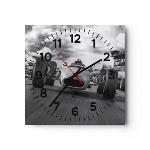 Reloj de pared - Reloj de vidrio - ¡Hay poder! - 30x30 cm