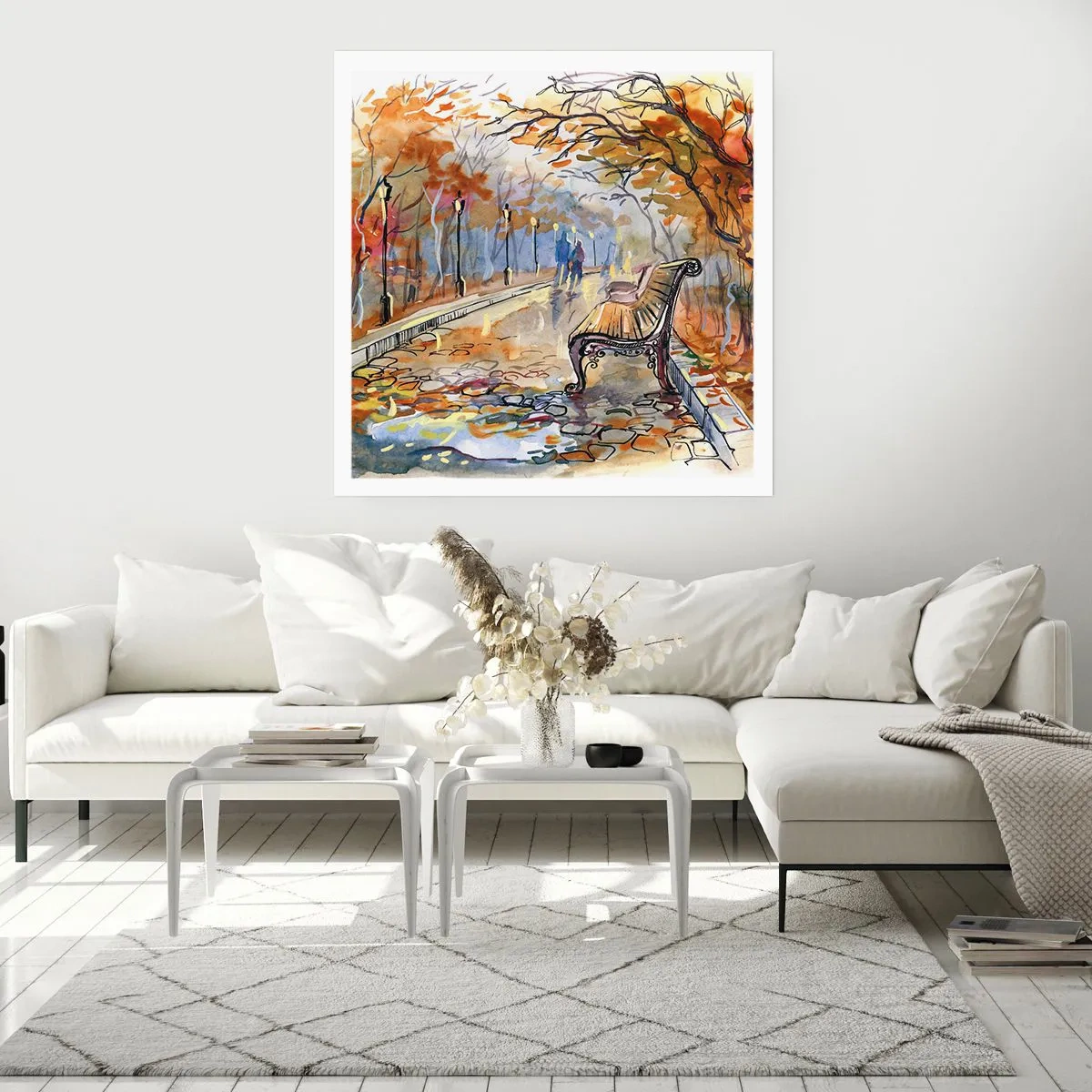 Póster - Caminemos juntos hacia el otoño - 60x60 cm
