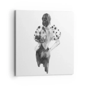 Cuadro sobre lienzo - Impresión de Imagen - Pasa justo por aquí - 70x70 cm