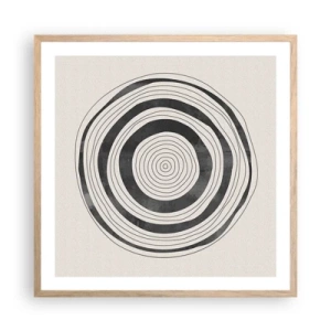 Póster en marco roble claro - Lo importante es lo que hay entre medias - 60x60 cm