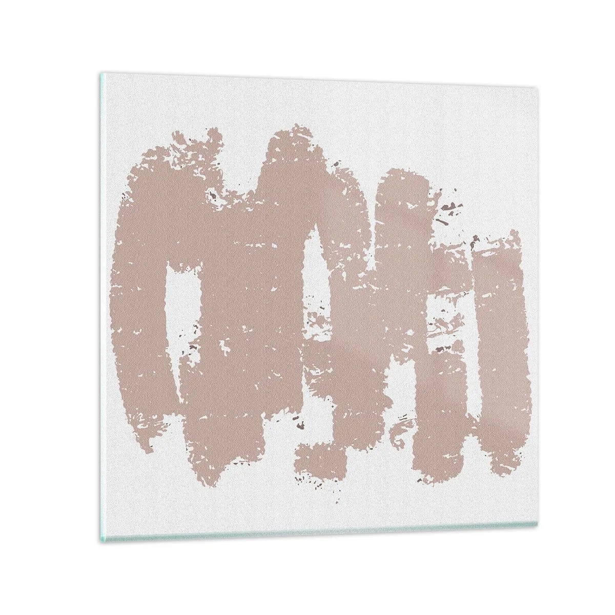 Cuadro sobre vidrio - Impresiones sobre Vidrio - Abstracción en rosa suave - 50x50 cm