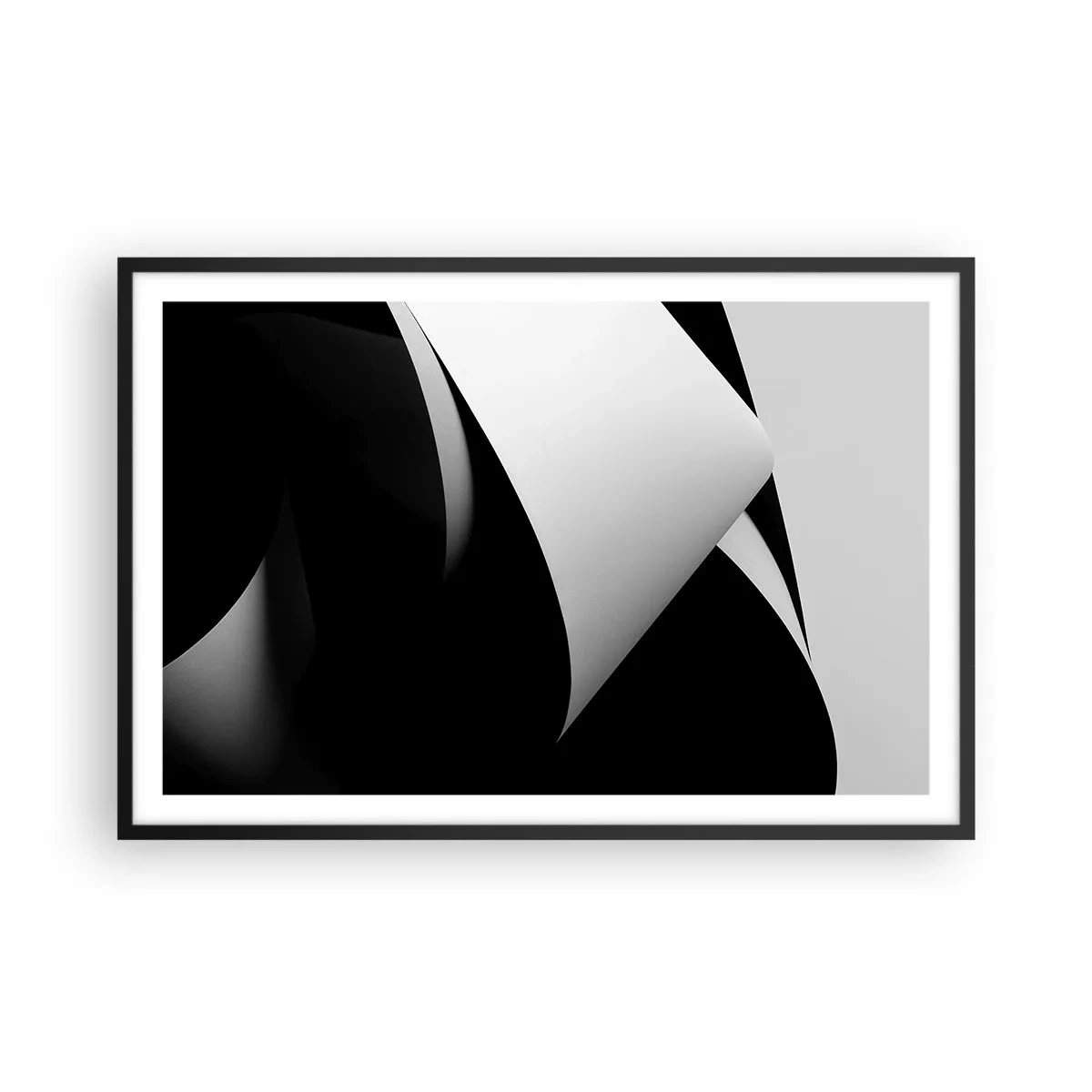 Póster en marco negro - Planos de luz desde las profundidades de la sombra - 91x61 cm