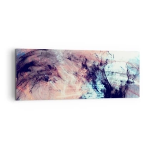 Cuadro sobre lienzo - Impresión de Imagen - Composición abstracta en tonos pastel y oscuros. - 140x50cm - Siente el viento - Decoración de pared moderna para salón y dormitorio ARTTOR