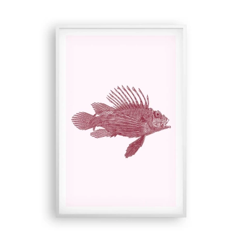 Póster en marco blanco - Un habitante de aguas exóticas - 61x91 cm