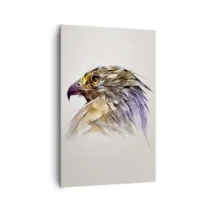 Cuadro sobre lienzo - Impresión de Imagen - Retrato artístico de un águila en tonos pastel. - 80x120cm - Retrato de un guerrero - Decoración de pared moderna para salón y dormitorio ARTTOR
