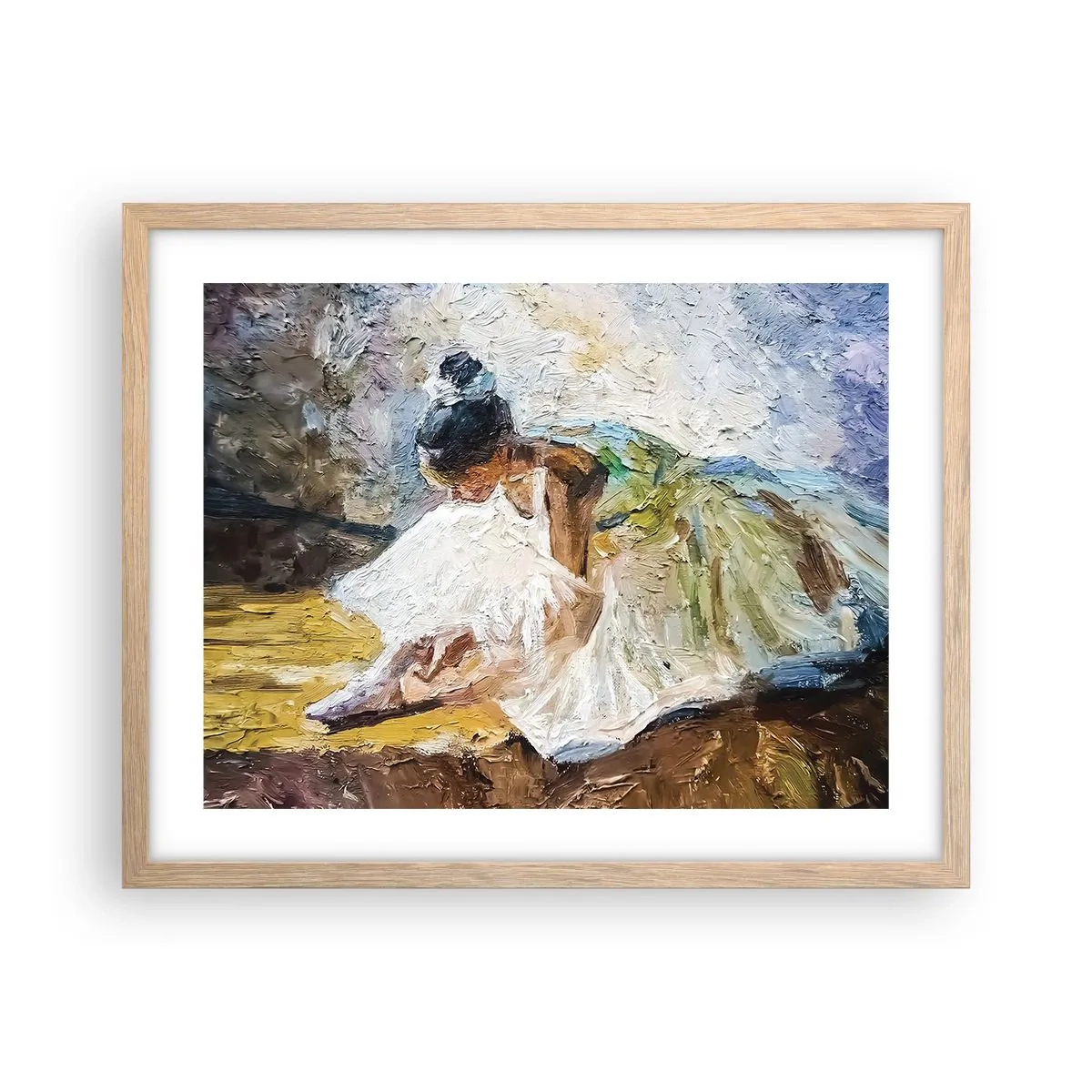 Póster en marco roble claro - De un cuadro de Degas - 50x40 cm