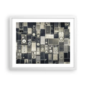 Póster en marco blanco - Y todo fluye - 50x40 cm