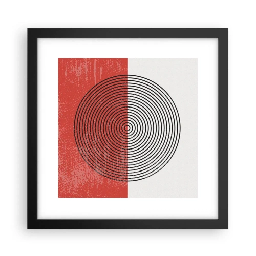 Póster en marco negro - En el corazón de la misma - 30x30 cm