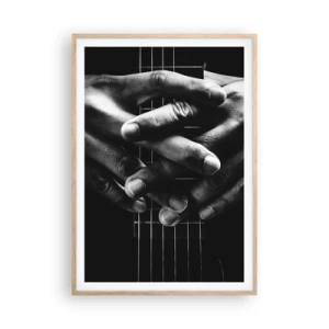 Póster en marco roble claro - La oración del artista - 70x100 cm