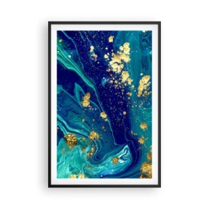 Póster en marco negro - Pétalos de sol  - 61x91 cm