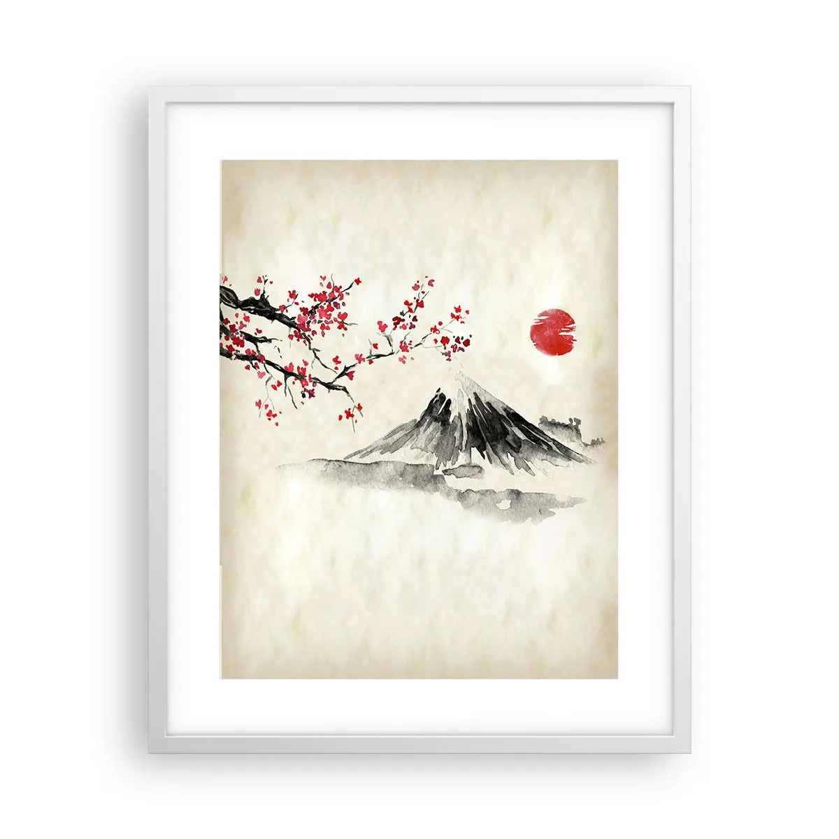 Póster en marco blanco - Enamórate de Japón - 40x50 cm