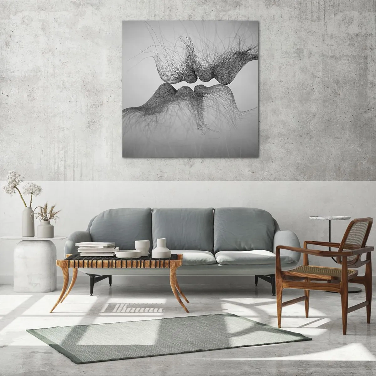 Cuadro sobre vidrio - Impresiones sobre Vidrio - Beso del viento - 60x60 cm