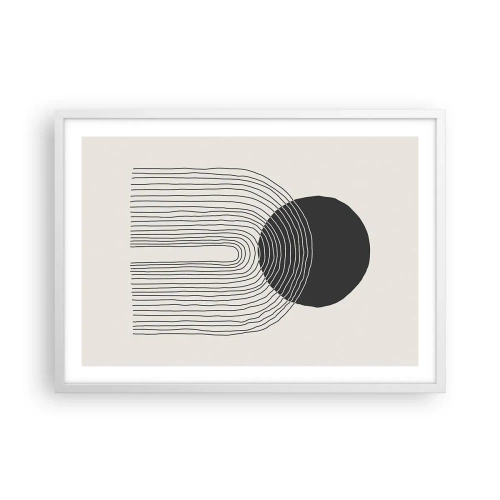 Póster en marco blanco - Temblor y certeza - 70x50 cm