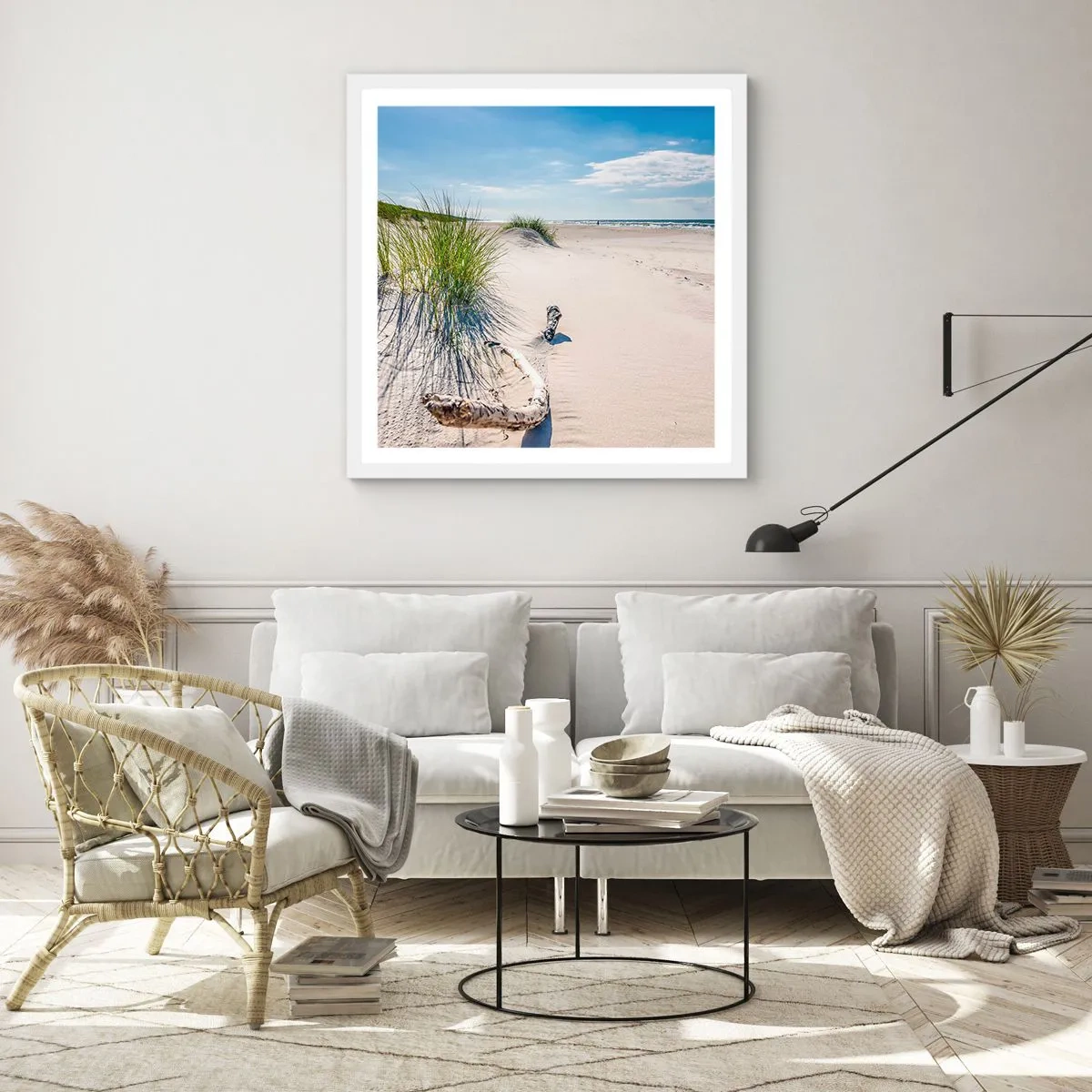 Póster en marco blanco - ¿La más bella? Báltico - 30x30 cm