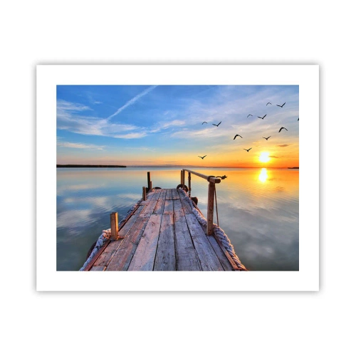 Póster - Caminando hacia el sol - 50x40 cm