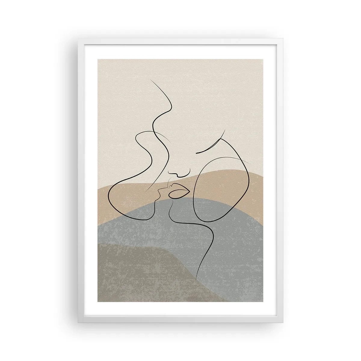 Póster en marco blanco - Como una pincelada - 50x70 cm