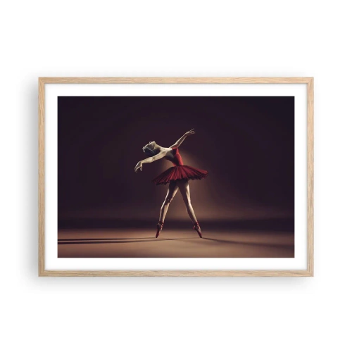 Póster en marco roble claro - Primera bailarina - 70x50 cm