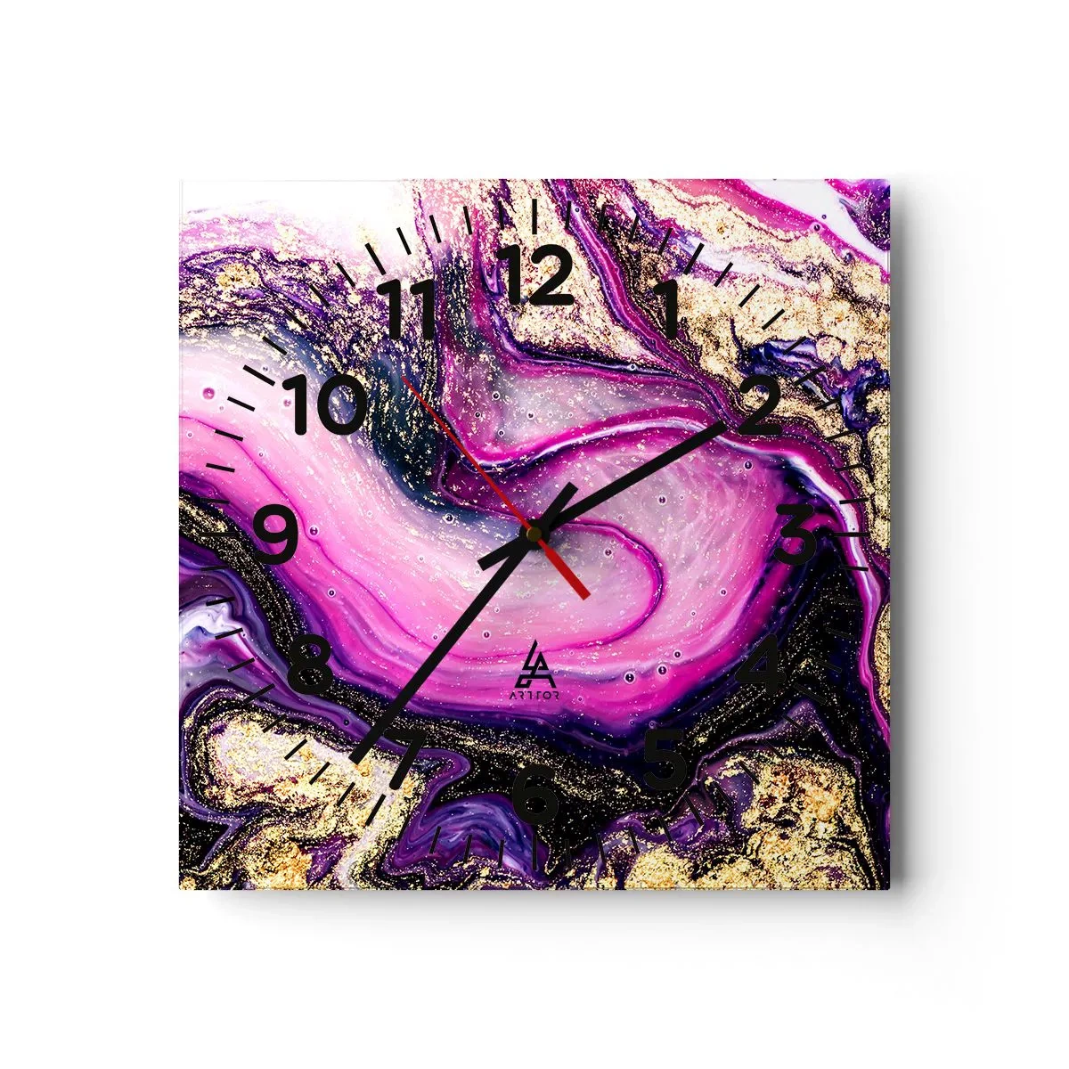 Reloj de pared - Reloj de vidrio - Un momento abstracto - 30x30 cm