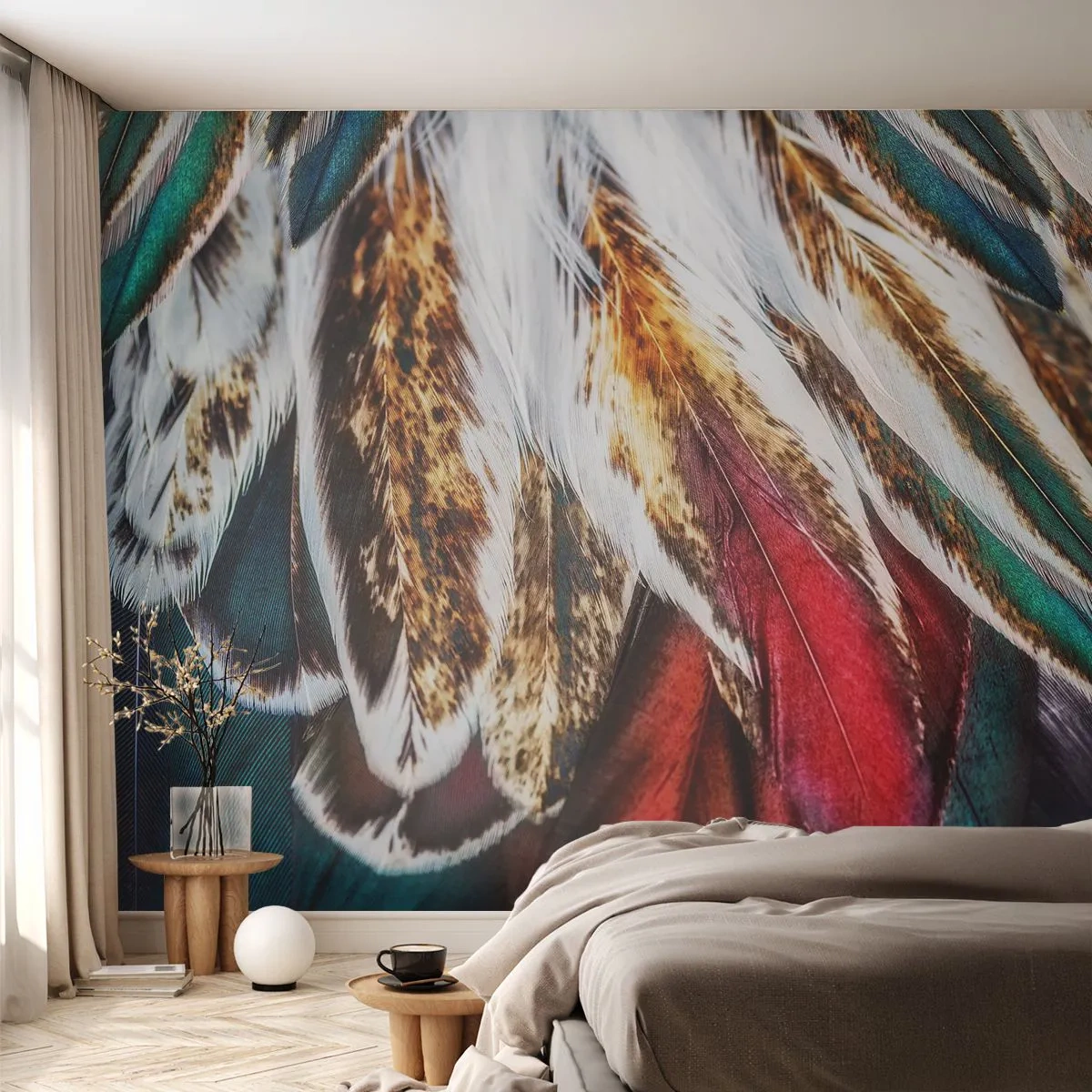 Fotomural Standard Eco - Los misterios del vuelo - Abstracción, Pedazo, bohemia - 300x210 cm
