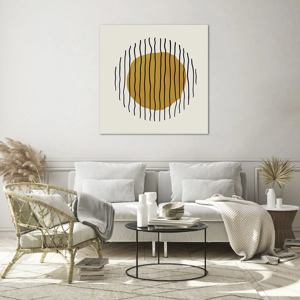 Cuadro sobre vidrio - Impresiones sobre Vidrio - Abstracción cálida - 50x50 cm