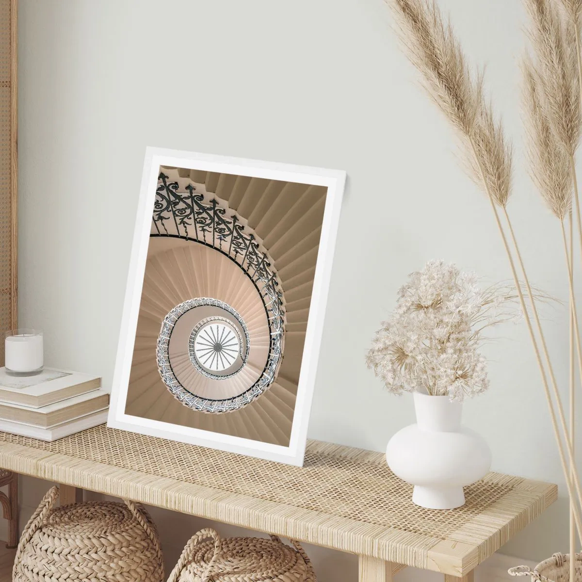 Póster en marco blanco - En el interior de una concha - 61x91 cm