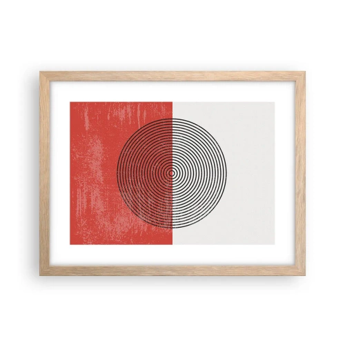 Póster en marco roble claro - En el corazón de la misma - 40x30 cm