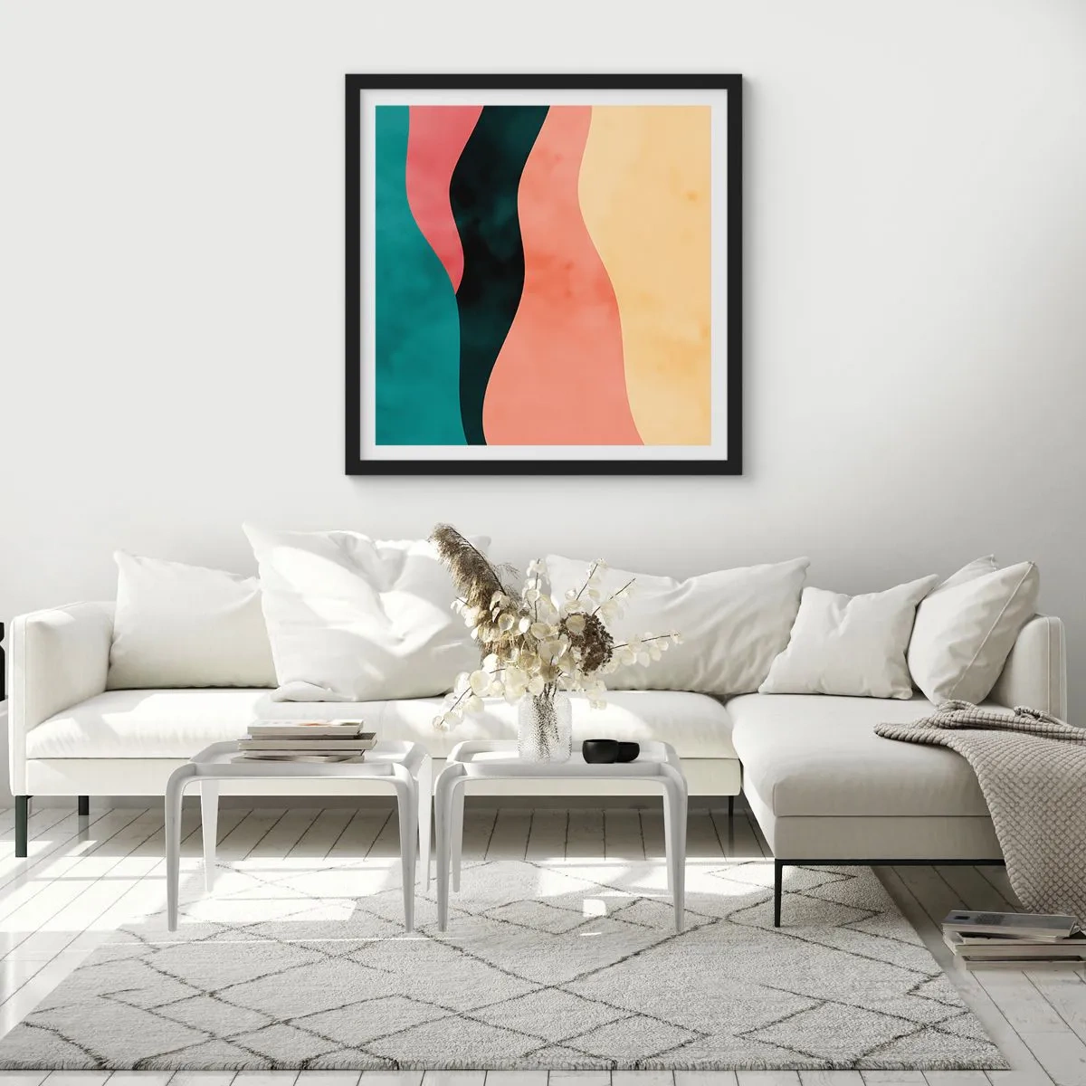 Póster en marco negro - Discordia compatible - 40x40 cm