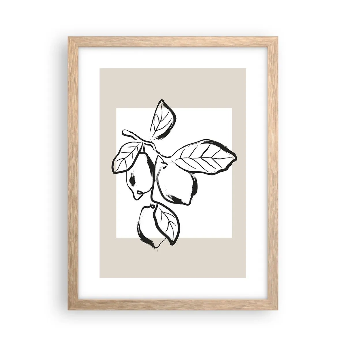 Póster en marco roble claro - Donde el limón madura... - 30x40 cm