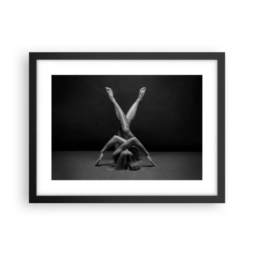 Póster en marco negro - Geometría al desnudo - 40x30 cm