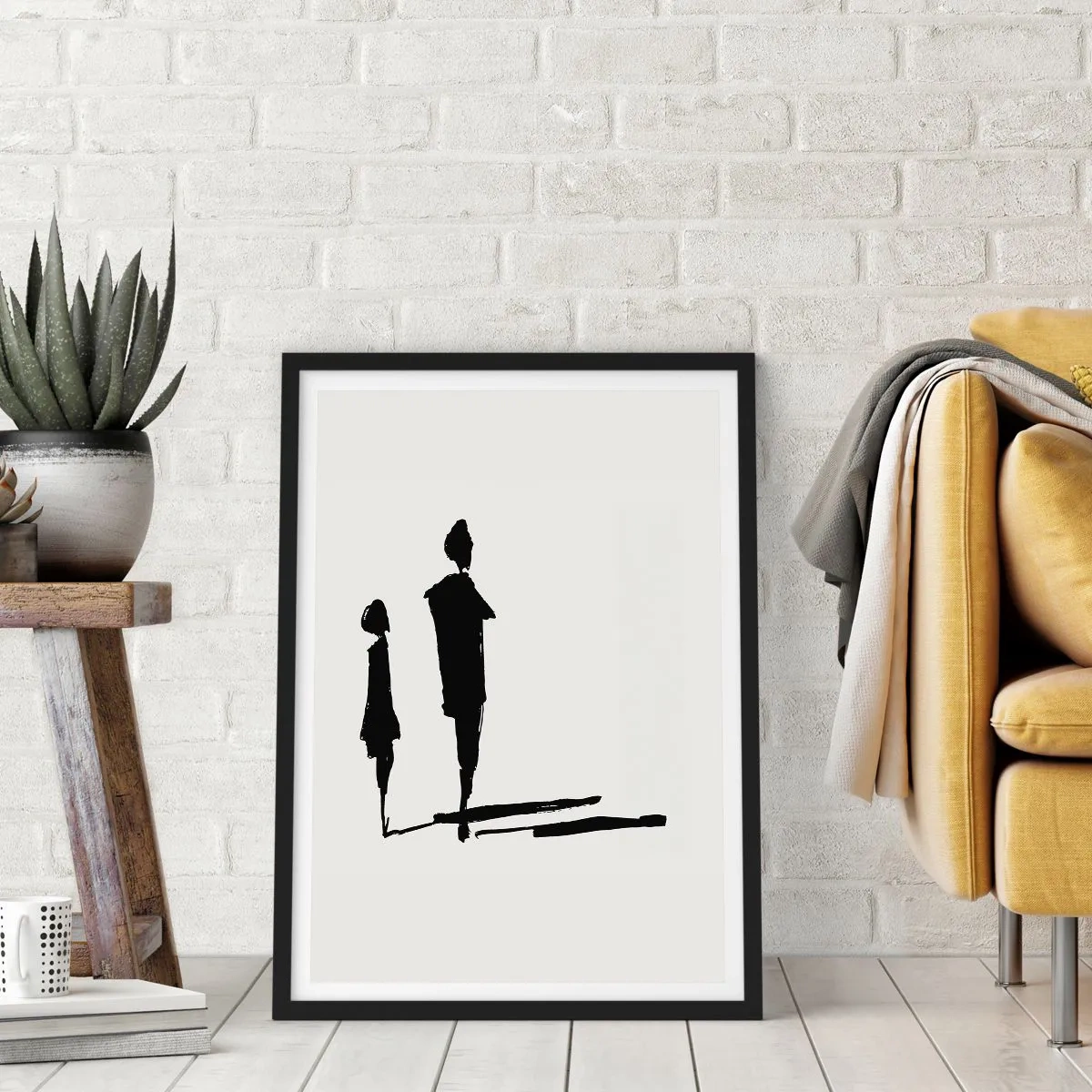 Póster en marco negro - ¿Seguro que juntos? - 50x70 cm