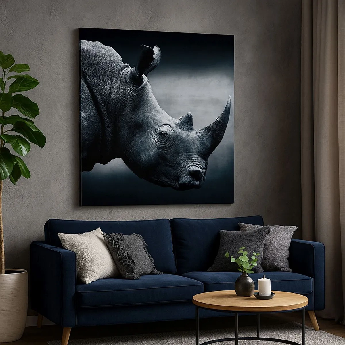 Cuadro sobre lienzo - Impresión de Imagen - Perfil derecho - 30x30 cm