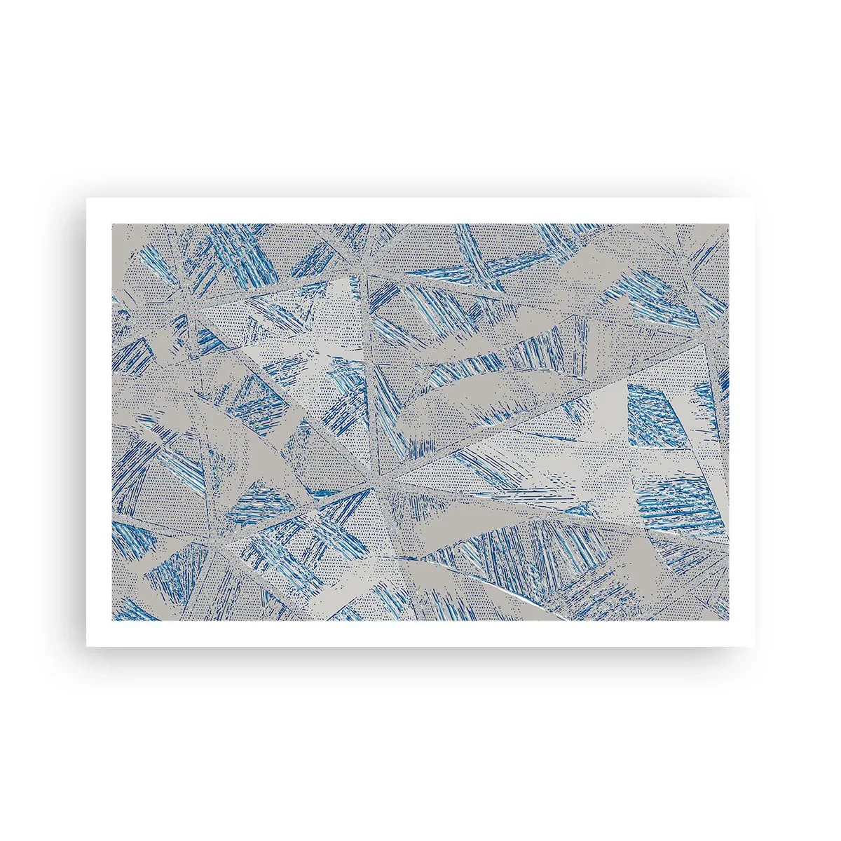 Póster - En un laberinto gris azulado - 91x61 cm
