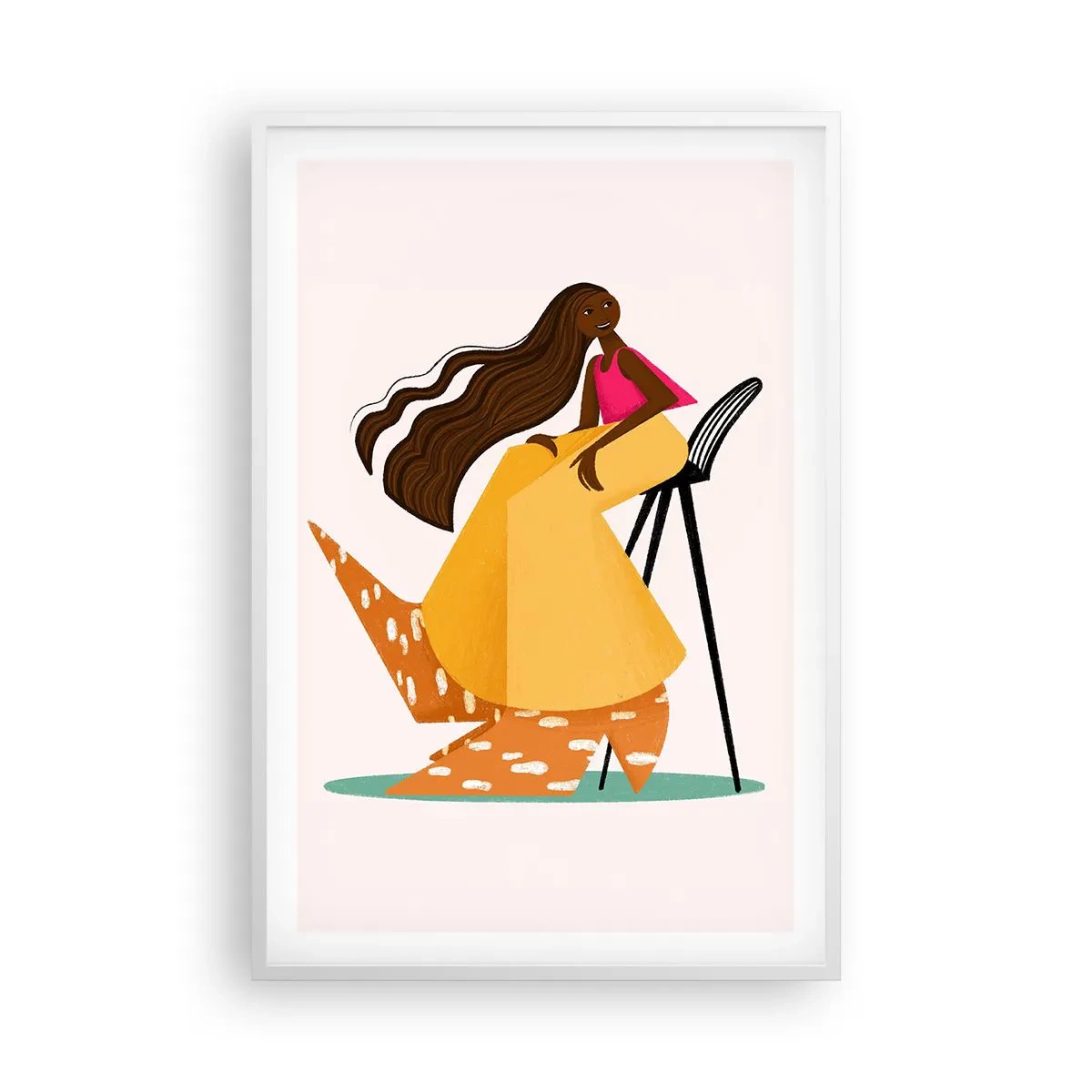 Póster en marco blanco - La moda también es divertida - 61x91 cm