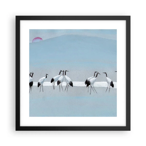 Póster en marco negro - Después de un día caluroso - 40x40 cm
