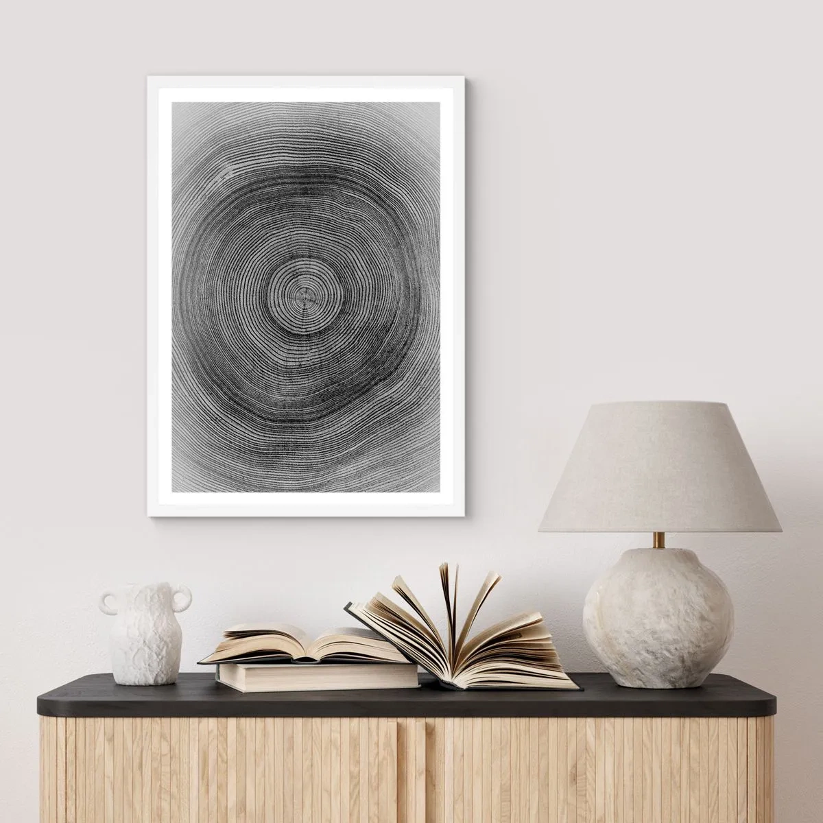 Póster en marco blanco - El paso del tiempo - 50x70 cm