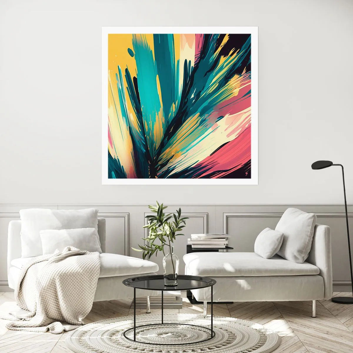 Póster - Composición - una explosión de alegría - 60x60 cm