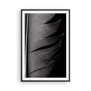 Póster en marco negro - Pluma - una construcción maravillosa - 61x91 cm