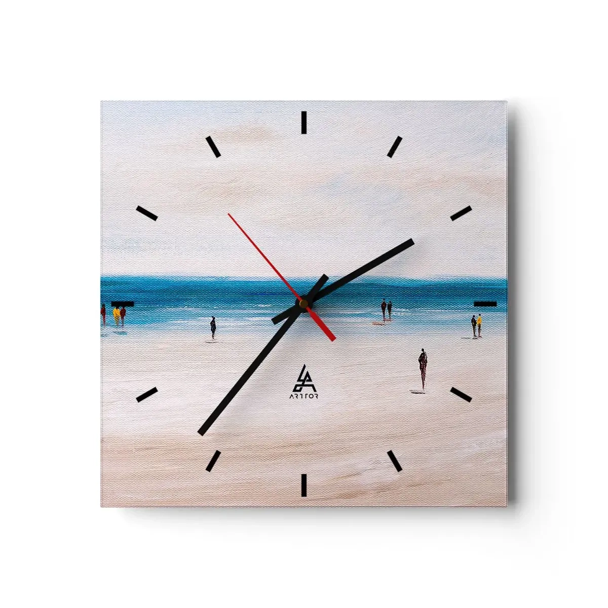 Reloj de pared - Reloj de vidrio - Necesidad natural - 40x40 cm