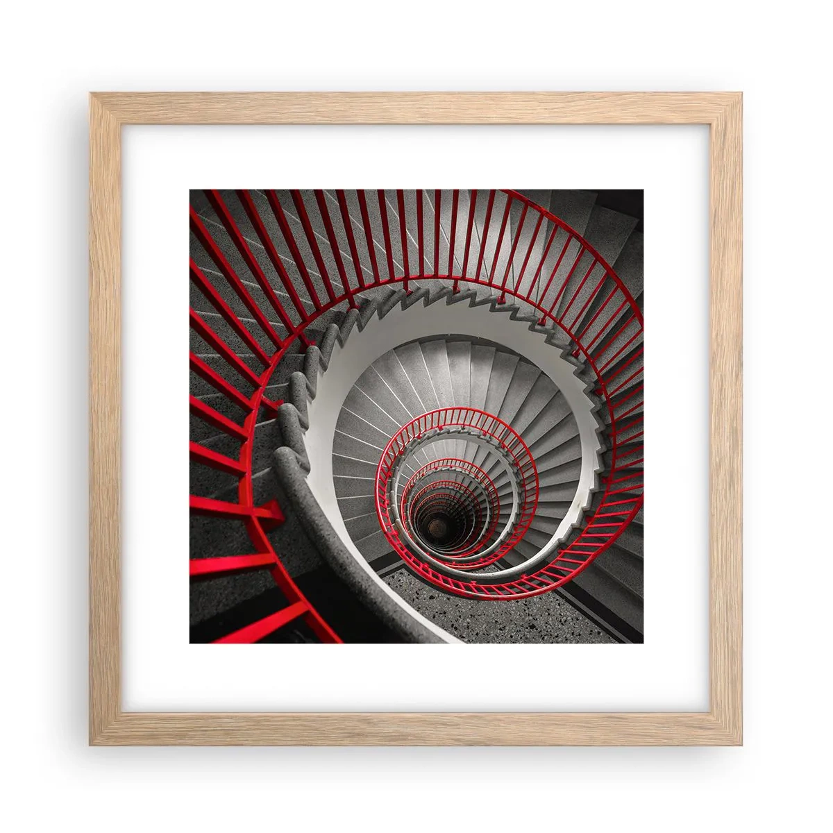 Póster en marco roble claro - Juegos arquitectónicos - 30x30 cm