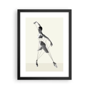 Póster en marco negro - Títere de sí misma - 30x40 cm