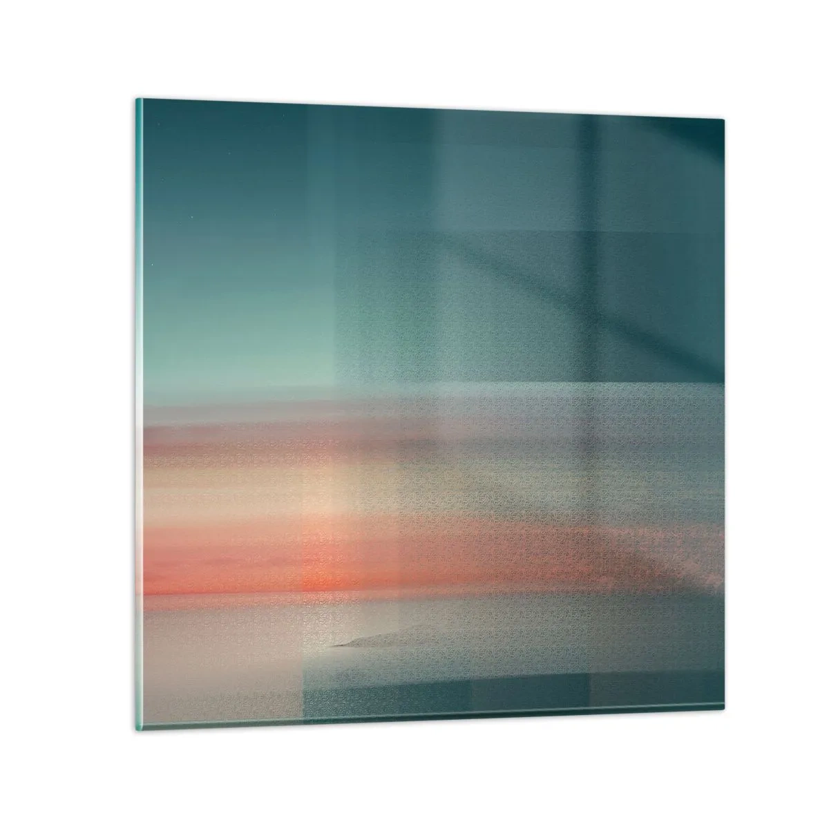 Cuadro sobre vidrio - Impresiones sobre Vidrio - Abstracción: ondas de luz - 30x30 cm