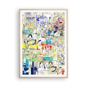 Póster en marco roble claro - Simplemente agradable a la vista - 70x100 cm