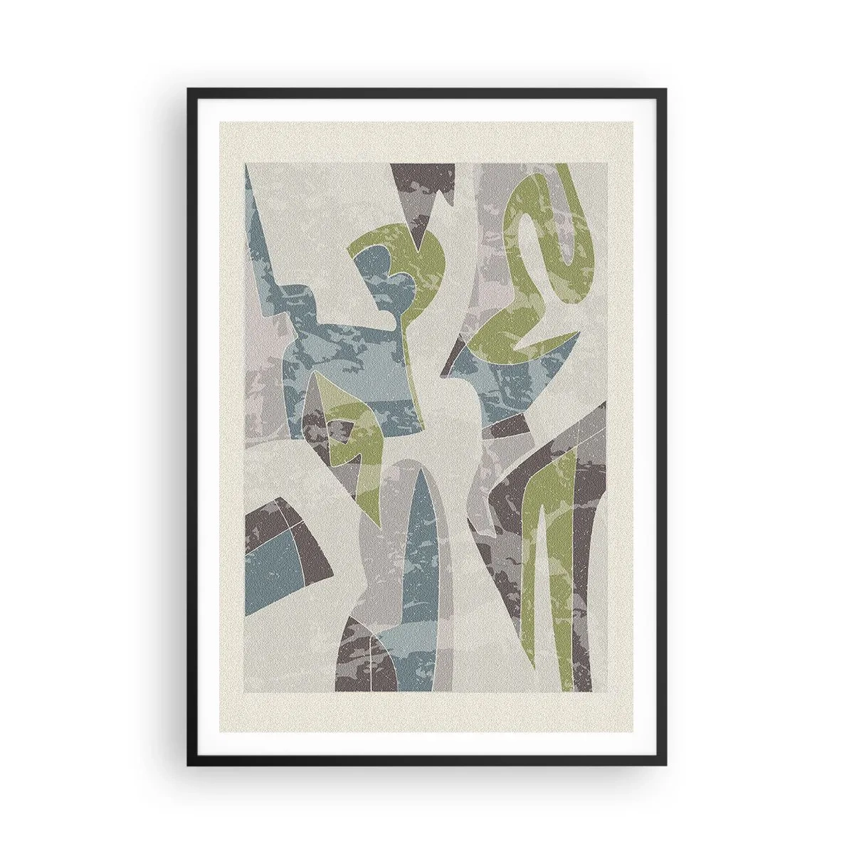 Póster en marco negro - Composición tras vidriera - 70x100 cm