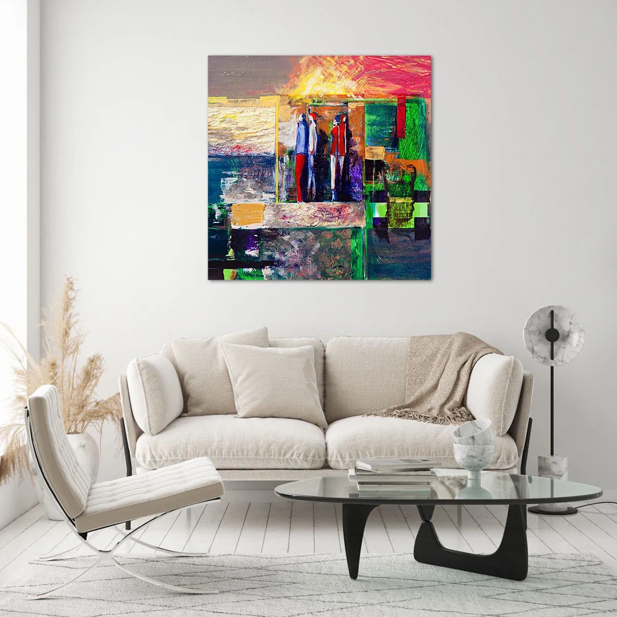 Cuadro sobre vidrio - Impresiones sobre Vidrio - Relaciones y emociones - 70x70 cm