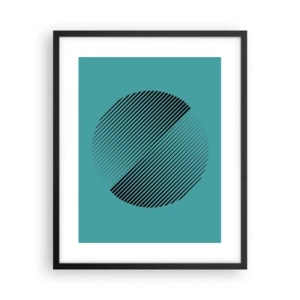 Póster en marco negro - El círculo: una variación geométrica - 40x50 cm