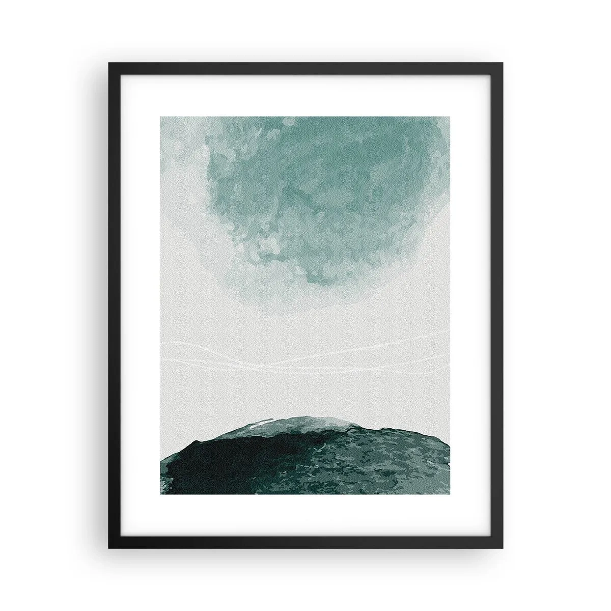Póster en marco negro - Un encuentro con la niebla - 40x50 cm